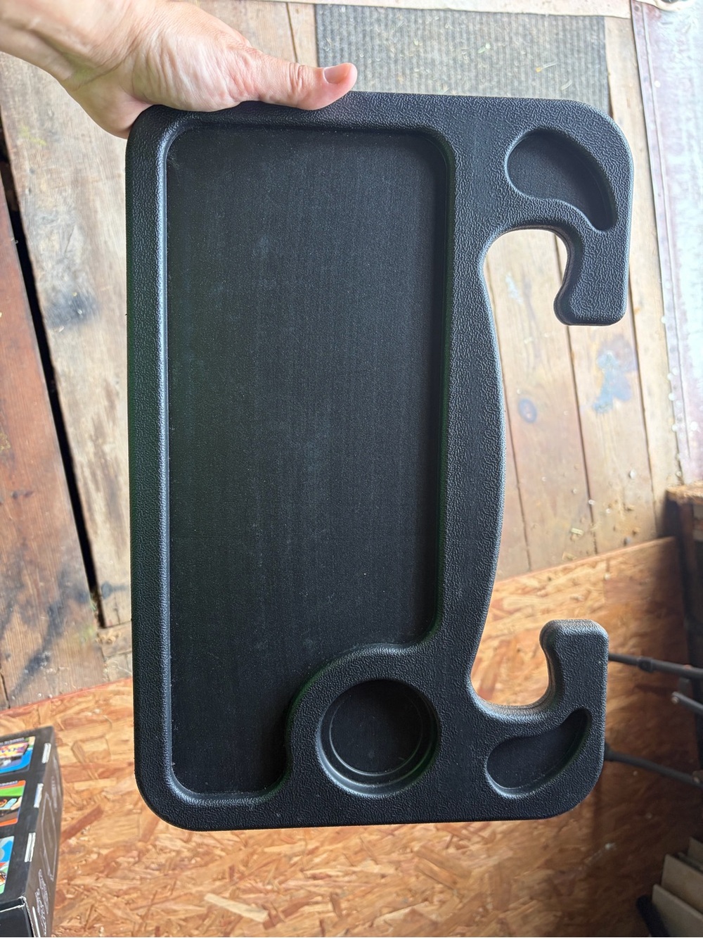 Universal Black Car Steering Wheel Tray with Cup Holders
